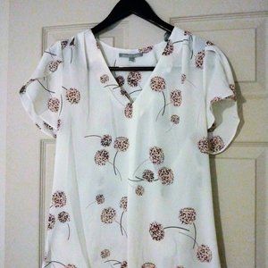 Daniel Rainn Flutter Sleeve Blouse